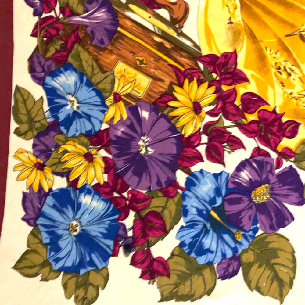 214-24 Christian Dior Le Fleur De Jardin Silk Scarf - Picture 6 of 8